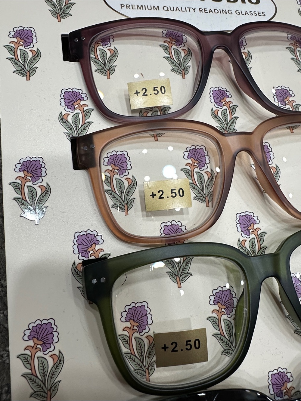 Max Studio Four-Pack Reading Glasses - Purple, Tan, Green, Black - Picture 5 of 5